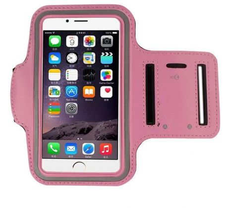 Sportovní obal na ruku, světle růžový (iPhone 6/6S)